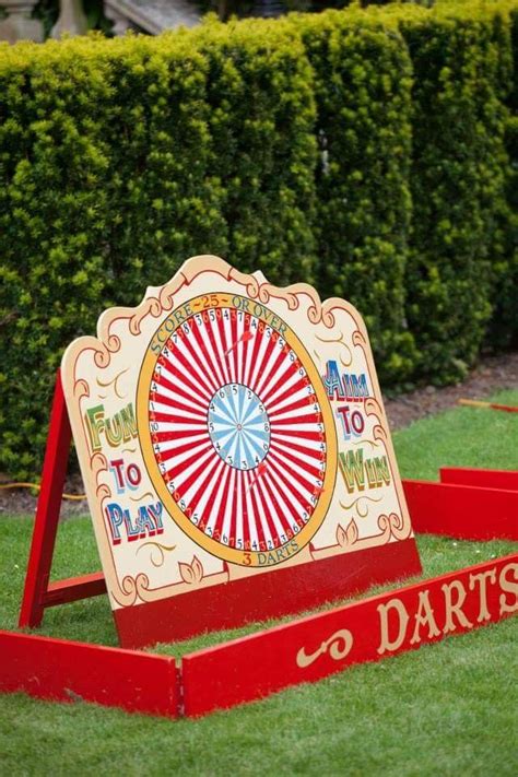 Beautiful Hand Painted Vintage Fairground Game At A Fete Themed Wedding Games From The Prop