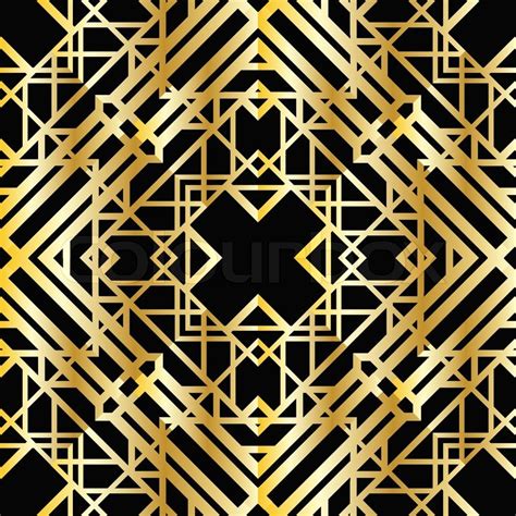 Art Deco Geometric Pattern 1920s Style Stock Vector Colourbox