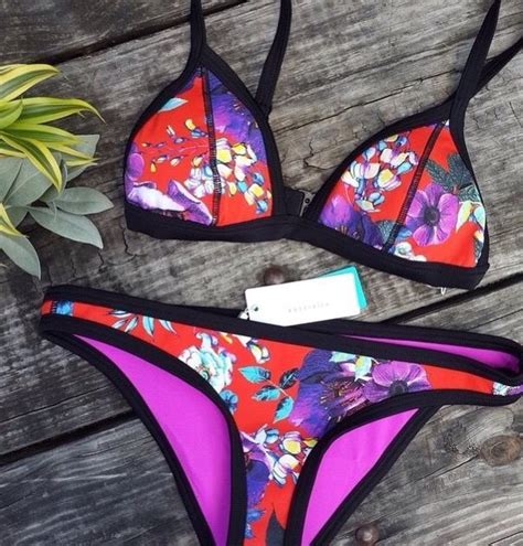 Beautiful Floral Bikini Pinterestlarissa Dykes Summer Swimwear