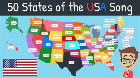 Fifty States Of America Song Learn The 50 States
