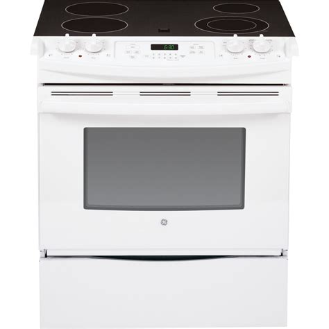 Shop Ge Smooth Surface Slide In Electric Range White Common 30 In