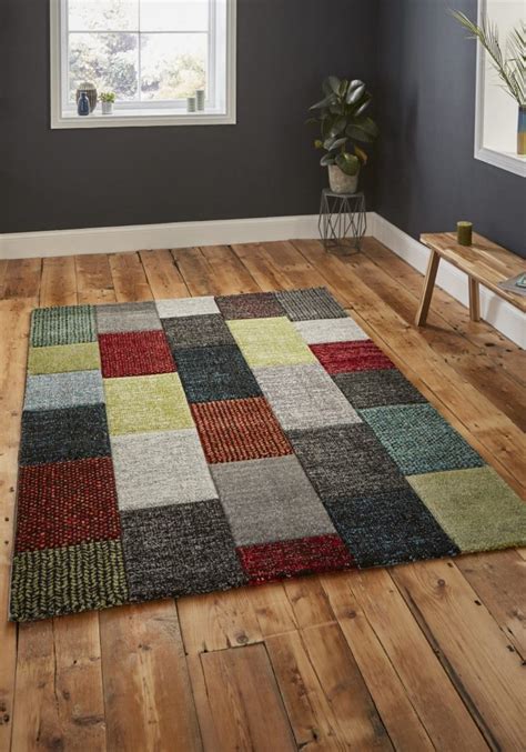 Brooklyn Rug By Think Rugs In 21830 Greymulti Colour Rugs Uk