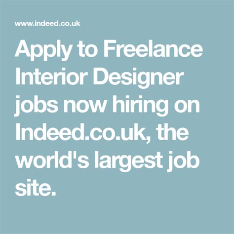 Apply To Freelance Interior Designer Jobs Now Hiring On Uk