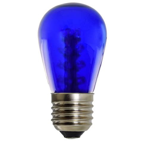 Led S14 Light Bulb Medium Base Blueglass