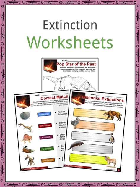 Extinction Facts Worksheets And Coxtinction For Kids