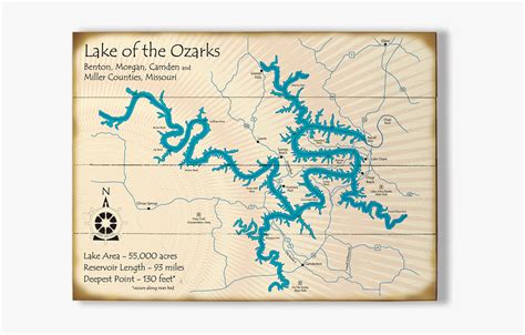 Lake Of The Ozarks Map Hd Png Download Kindpng