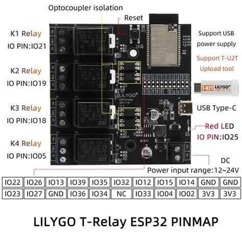 Lilygo Ttgo T Relay Esp32 Development Board Lilygo H516