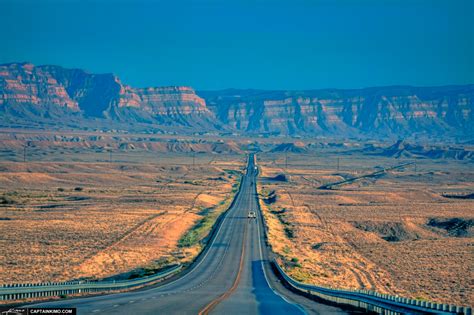Long Stretch Of Road In Utah Heading For Moab