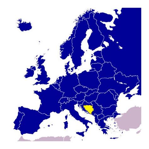 Bosnien und Herzegowina Landkarte von Europa - Karte von Bosnien und Herzegowina Europa (Europa ...