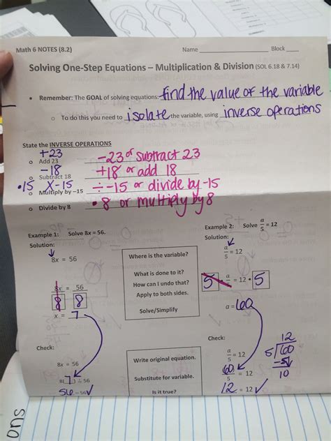 Unit 2 Equations And Inequalities Ajh 7th Grade Math