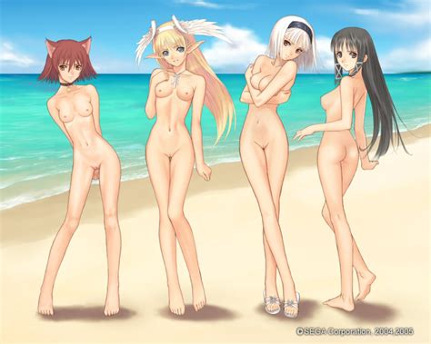 Rule 34 4girls 54 Animal Ears Barefoot Beach Black Hair Blanc Neige