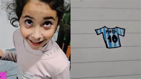Una Nena Dibujó La Camiseta De Lionel Messi Como Símbolo Argentino Es
