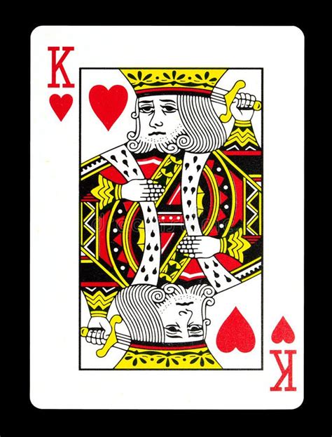 King Of Hearts Playing Card Isolated On Black Background Ad