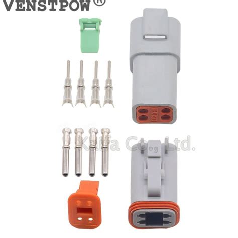1 Sets Kit Deutsch Dt 4 Pin Waterproof Electrical Wire Connector Plug