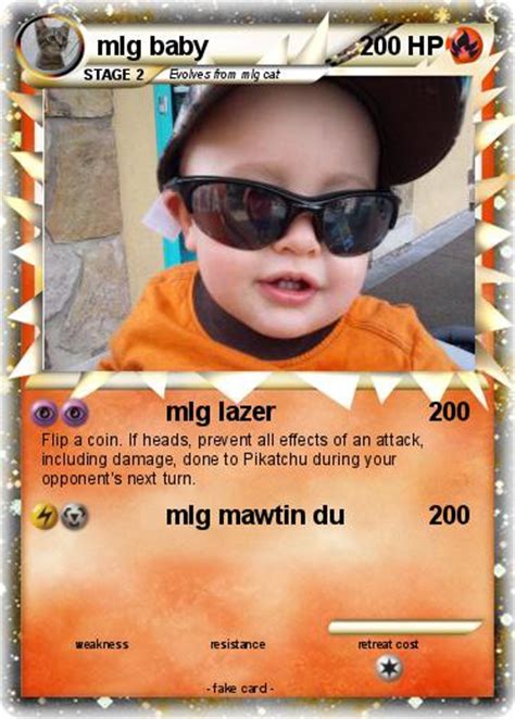 Pokémon Mlg Baby 3 3 Mlg Lazer My Pokemon Card