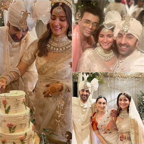 Inside Ranbir Kapoor Alia Bhatt Wedding Karan Johar Karisma Kapoor And Other Celebs Posing