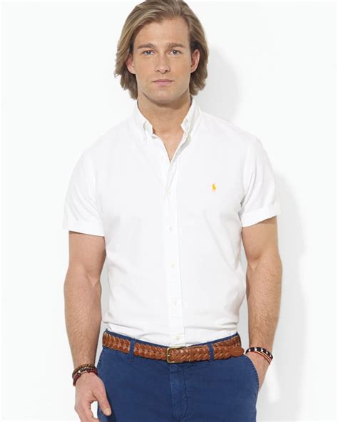 Ralph Lauren Polo Short Sleeve Oxford Button Down Shirt Regular Fit
