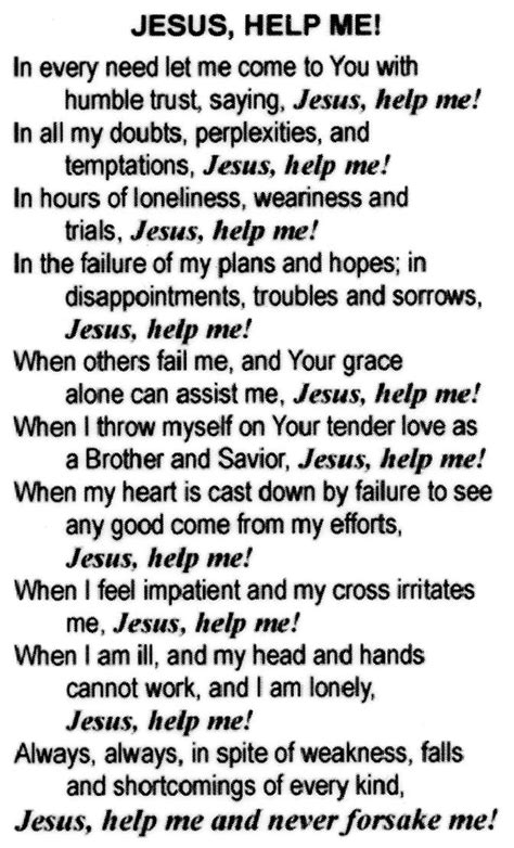 Jesus Help Me Laminated Holy Cards Quantity 25 Prayer Cards