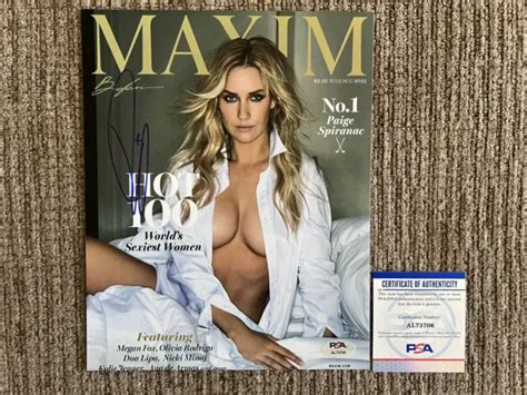 Paige Spiranac Signed X Photo Golf Model Si Swimsuit Maxim Magazine