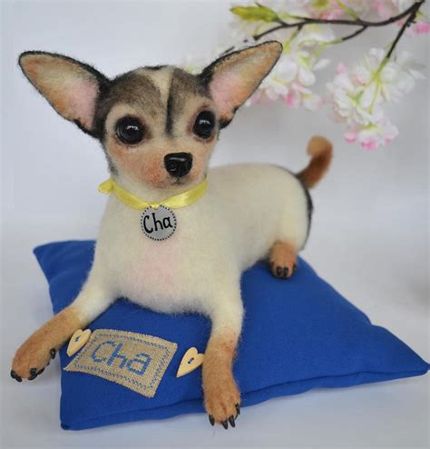 Chihuahua Artist Needle Felted Dog Sculpture Memory Pet Etsy
