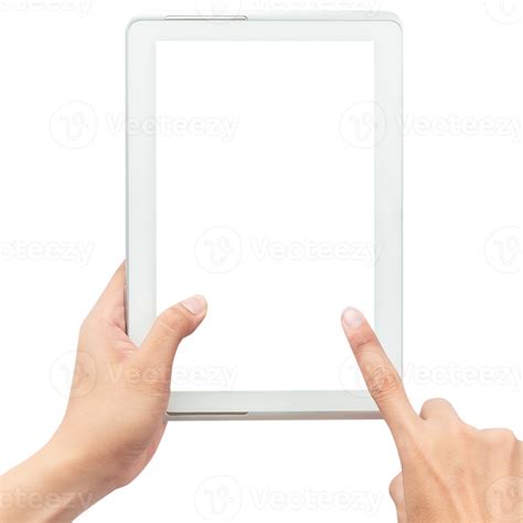 Free Hand Holding Tablet Computer With Screen Mockup 8520321 Png With