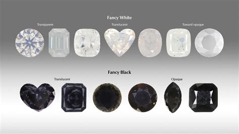 Natural Color Fancy White And Fancy Black Diamonds Where Color And