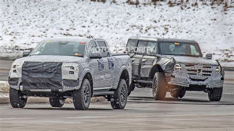 2023 Ford Ranger Raptor Spy Shots Mid Size Performance Truck Coming