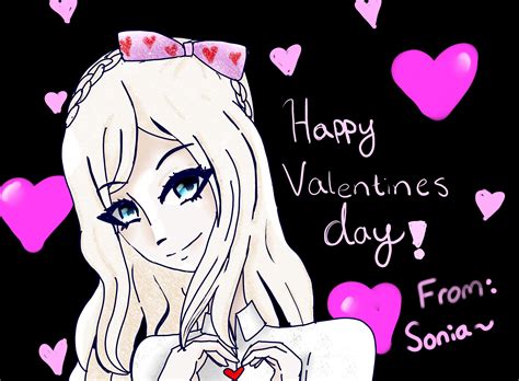 Happy Valentines Day Drawing I Did Of Sonia Never Digitally Drawn A