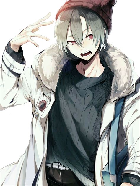 Anime Boy Hoodie Winter Hot Sexy Savage White Blue Red