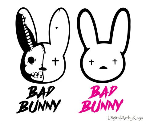 Bad Bunny Svg Cut File Bad Bunny Logo Svg Layered Bad Etsy