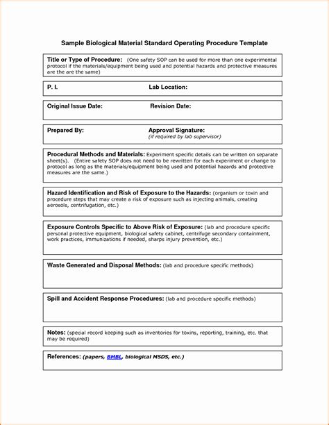 40 Standard Operating Procedure Example Desalas Template