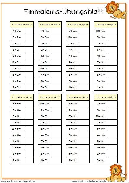 Arbeitsblatt 3 zu schriftliches dividieren. 1x1 Arbeitsblätter Zum Ausdrucken