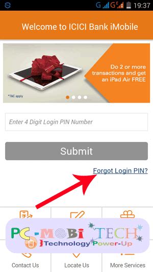 Choose 'manage my card' and then 'pin services'. How to reset Pin-password ICICI Bank iMobile app - PCMobiTech