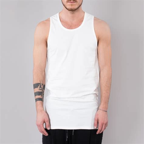 WHITE PRINTED BACK TANK TOP Wolfensson