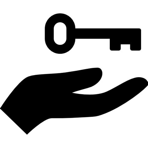 Hand Holding Up A Key Free Gestures Icons