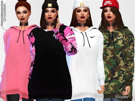 The Sims Resource Oversized Hoodie Collection By Pinkzombiecupcakes