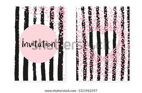 Pink Glitter Confetti Dots Sequins Wedding Stock Vector Royalty Free