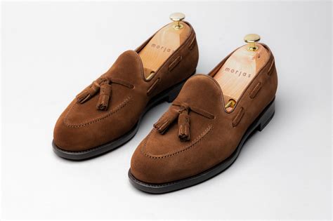 The Tassel Loafer Medium Brown Suede Handmade Morjas