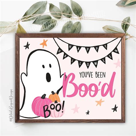 Youve Been Bood Printable 8x10 Sign Halloween Etsy In 2022 Boo