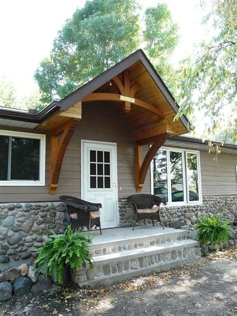Front Porch Custom Gable Bracket And Cedar Bracket House With Porch