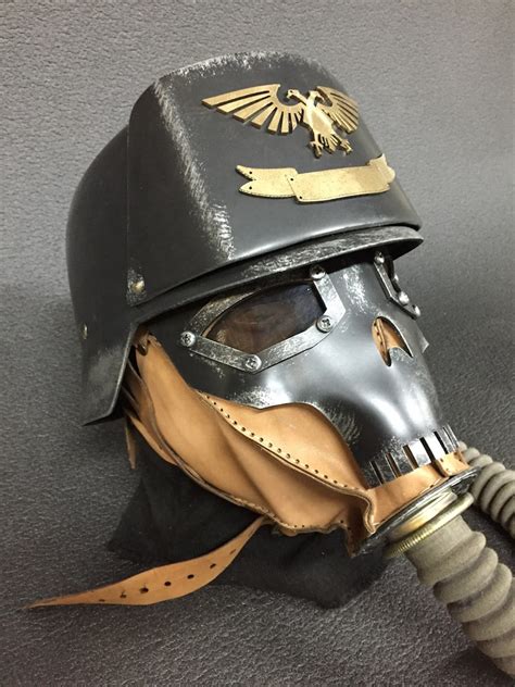 Death Korps Of Krieg Cosplay - A Death Korps of Krieg Grenadier Leather mask with plate and | Etsy