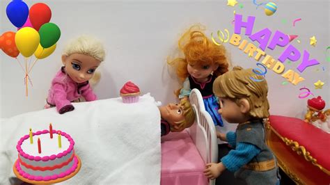 Kristoffs Birthday Surprise Elsia And Annia Doll Videos Youtube