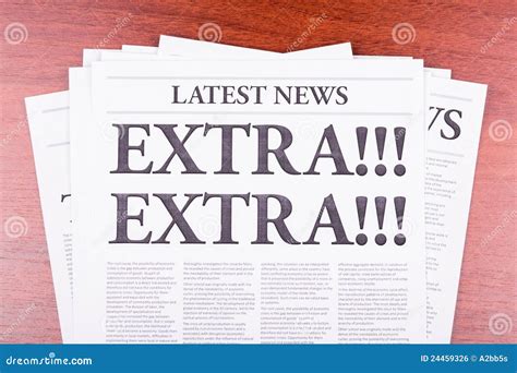 The Newspaper Extra Royalty Free Stock Image Image 24459326