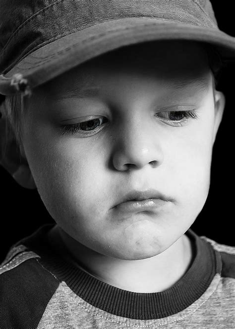 Sad Child Boy Kid Young Mood Sadness Thoughts View Distrust