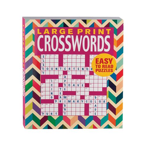 Large Print Crossword Puzzle Books For Seniors Printable Crossword