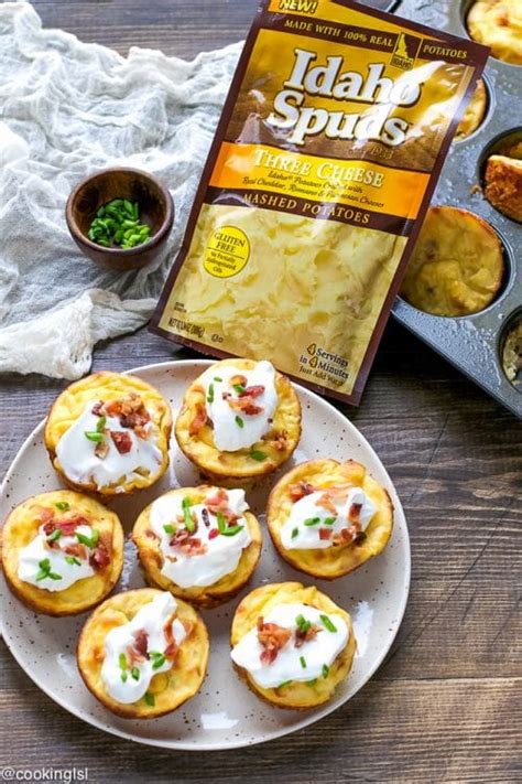 Muffin Tin Potato And Bacon Cups Recipe Cooking Lsl