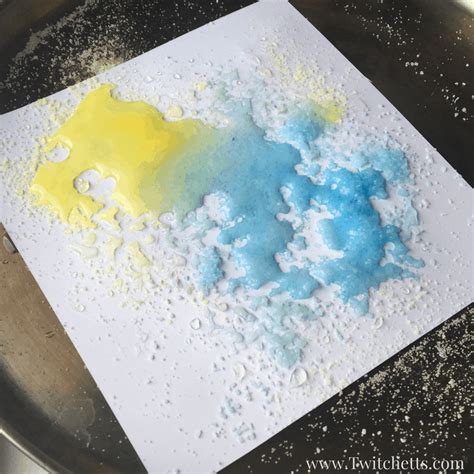 Colored Salt Snow Art Winter Crafts For Kids Process Are Project 5