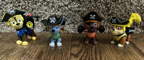 Paw Patrol Mighty Pups Figures Chase Rubble Zuma Light Up Exclusive