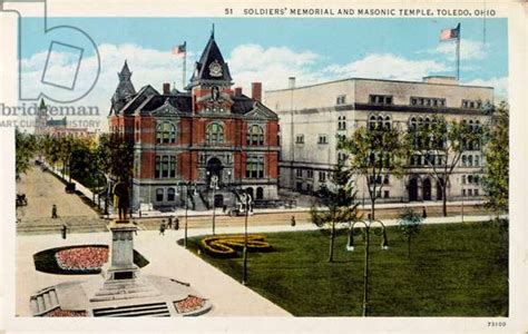 Image Of Masonic Temple At Toledo Ohio USA Postcard Circa