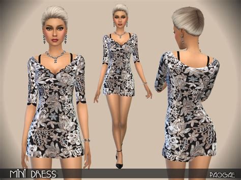 Mini Dress The Sims 4 By Paogae Sexy And Love 4 Cc Finds